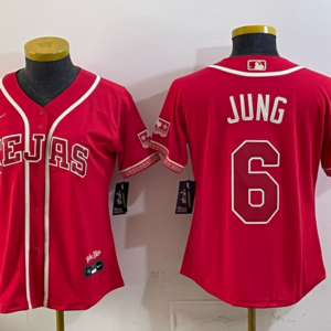 Texas Rangers 6 Josh Jung Red 2026 City Connect Cool Base Women Jersey