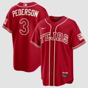 Texas Rangers 3 Joc Pederson Red 2026 City Connect Cool Base Men Jersey