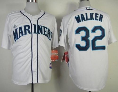 MLB Mariners 32 Taijuan Walker White Cool Base Men Jersey