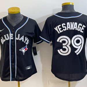 Toronto Blue Jays 39 Yesavage Black 50th Anniversary Cool Base Youth Jersey