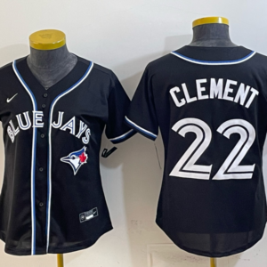 Toronto Blue Jays 22 Clement Black 50th Anniversary Cool Base Youth Jersey
