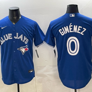Toronto Blue Jays 0 Gimenez Blue 50th Anniversary Cool Base Men Jersey