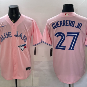 Toronto Blue Jays 27 Guerrero JR Pink 50th Anniversary Cool Base Men Jersey
