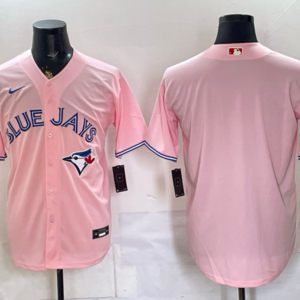 Toronto Blue Jays Blank Pink 50th Anniversary Cool Base Men Jersey