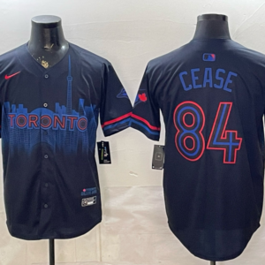 Toronto Blue Jays 84 Cease Black City Cool Base Men Jersey