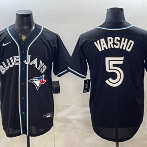 Toronto Blue Jays 5 Varsho Black Cool Base Men Jersey