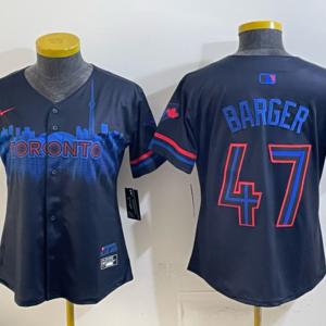 Toronto Blue Jays 47 Barger Black City Cool Base Youth Jersey