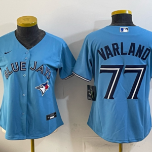 Toronto Blue Jays 77 Varland Light Blue Champions Cool Base Youth Jersey