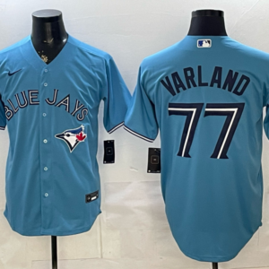 Toronto Blue Jays 77 Varland Light Blue Champion Cool Base Men Jersey