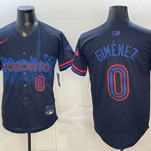 Toronto Blue Jays 0 Gimenez Black City Cool Base Men Jersey