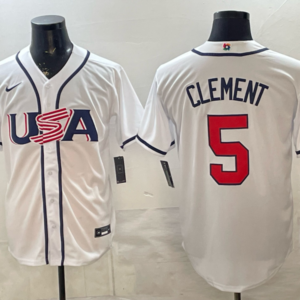 Toronto Blue Jays 5 Clement White 2026 World Cup Cool Base Men Jersey