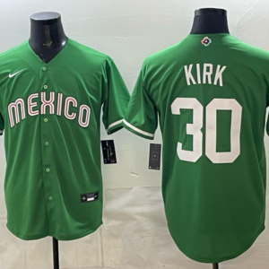 Team Mexico Toronto Blue Jays 30 Kirk Green 2026 World Cup Cool Base Men Jersey