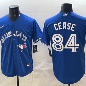 Toronto Blue Jays 84 Cease Blue World Series Cool Base Men Jersey