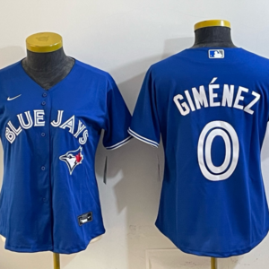 Toronto Blue Jays 0 Gimenez Blue Cool Base Women Jersey