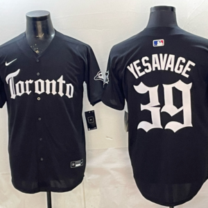 Toronto Blue Jays 39 Yesavage Black Gothic Cool Base Men Jersey