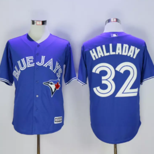 Toronto Blue Jays 32 Roy Halladay Blue Cooperstown Baseball Jersey