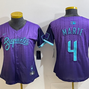 MLB Diamondbacks 4 Ketel Marte Purple 2025 City Connect Nike Cool Base Women Jersey