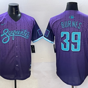 MLB Diamondbacks 39 Burnes Purple 2025 City Connect Nike Cool Base Men Jersey