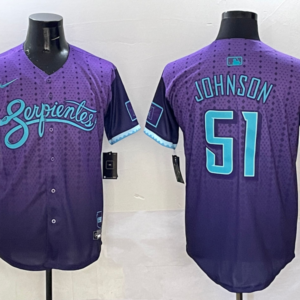 MLB Diamondbacks 51 Randy Johnson Purple 2025 City Connect Nike Cool Base Men Jersey