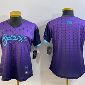 MLB Diamondbacks Blank Purple 2025 City Connect Nike Cool Base Women Jersey