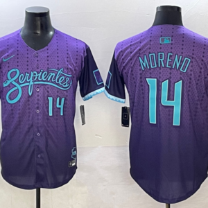 MLB Diamondbacks 14 Moreno Purple 2025 City Connect Nike Cool Base Men Jersey