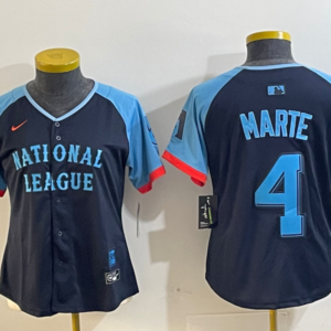 MLB Diamondbacks 4 Ketel Marte Black 2024 All-Star Nike Cool Base Women Jersey