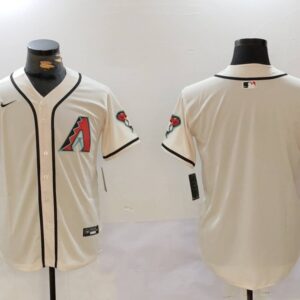 MLB Diamondbacks Blank Cream Nike Cool Base Men Jersey