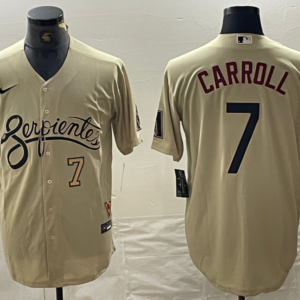 MLB Diamondbacks 7 Corbin Carroll Cream City Nike Cool Base Men Jersey
