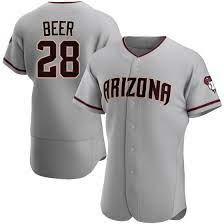 MLB Diamondbacks 28 Seth Beer Grey Flexbase Men Jersey