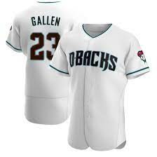 MLB Diamondbacks 23 Zac Gallen White Cool Base Men Jersey 1