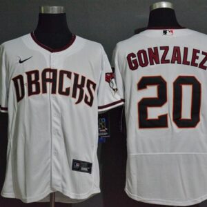 MLB Diamondbacks 20 Luis Gonzalez White 2020 Nike Flexbase Men Jersey