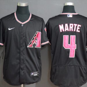 MLB Diamondbacks 4 Ketel Marte Black Flexbase Men Jersey