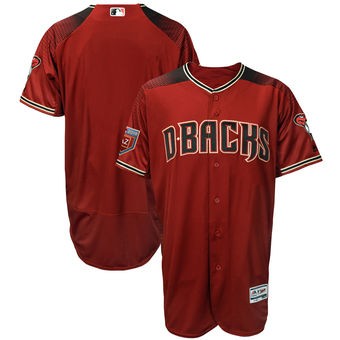 MLB Diamondbacks Sedona Red 2018 Spring Training Flex Base Men Jersey