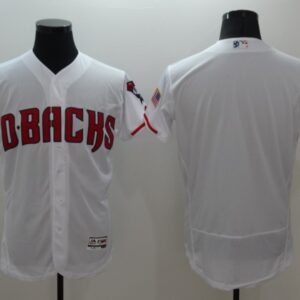 MLB Diamondbacks Blank White Stars and Stripes Flexbase Men Jersey