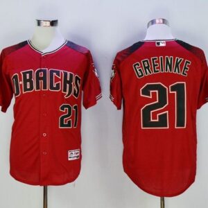 MLB Diamondbacks 21 Zack Greinke Red Brick New Cool Base Men Jersey