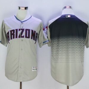 MLB Diamondbacks Blank Gray Capri New Cool Base Men Jersey