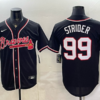 Atlanta Braves 99 Strider 2026 Black Out Cool Base Men Jersey