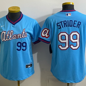Atlanta Braves 99 Strider Blue 2026 City Connect Cool Base Women Jersey