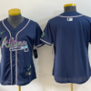 Atlanta Braves Blank Navy Women Jersey