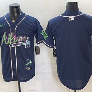 Atlanta Braves Blank Navy Men Jersey