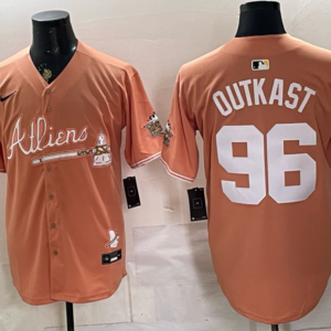Atlanta Braves 96 Outkast Orange Cool Base Men Jersey