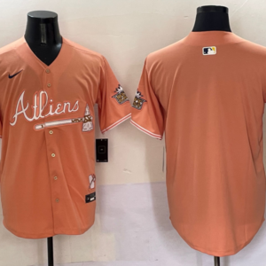 MLB Braves Blank Orange Nike Cool Base Men Jersey