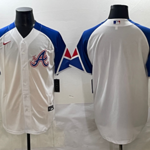 MLB Braves Blank White City Nike Cool Base Men Jersey