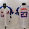 MLB Braves 23 Harris II White City Connect Cool Base Men Jersey