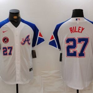 MLB Braves 27 Riley White City Connect Cool Base Men Jersey