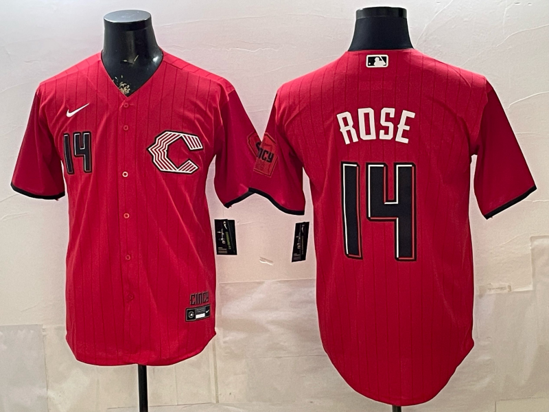 Cincinnati Reds 14 Rose Red 2026 City Connect Cool Base Men Jersey