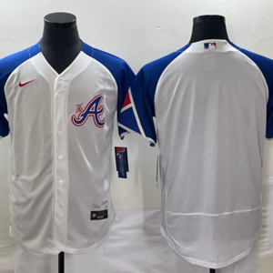 MLB Braves Blank White 2023 City Connect Nike Flexbase Men Jersey