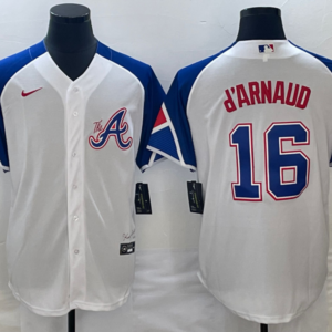 MLB Braves 16 D'arnaud White 2023 City Connect Cool Base Men Jersey
