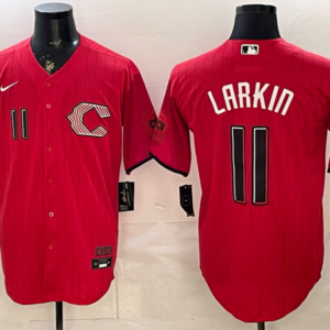 Cincinnati Reds 11 Larkin Red 2026 City Connect Cool Base Men Jersey