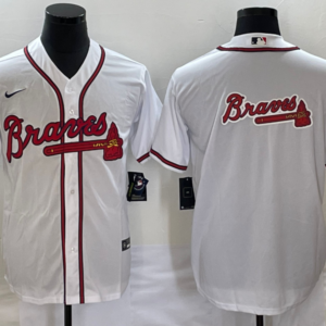 MLB Braves Blank White Nike Cool Base Men Jersey
